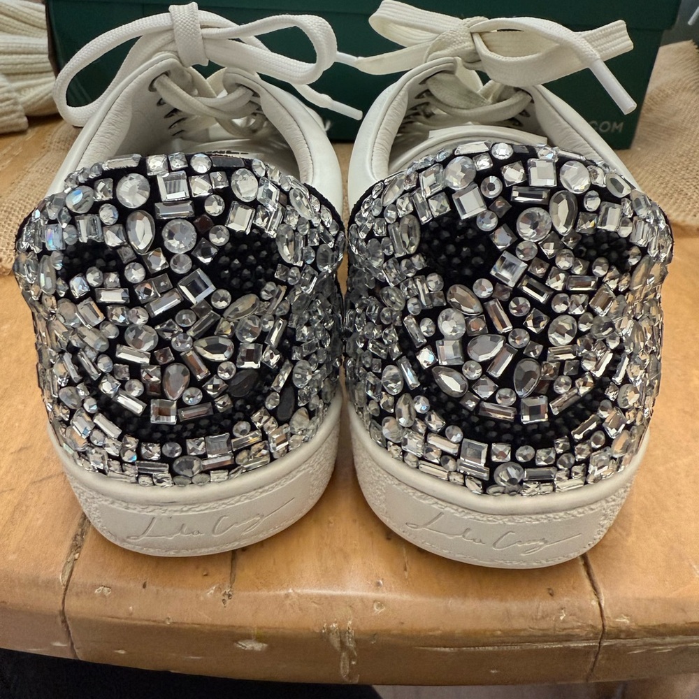 Lola Cruz Crystal Embellished Sneakers